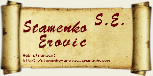 Stamenko Erović vizit kartica